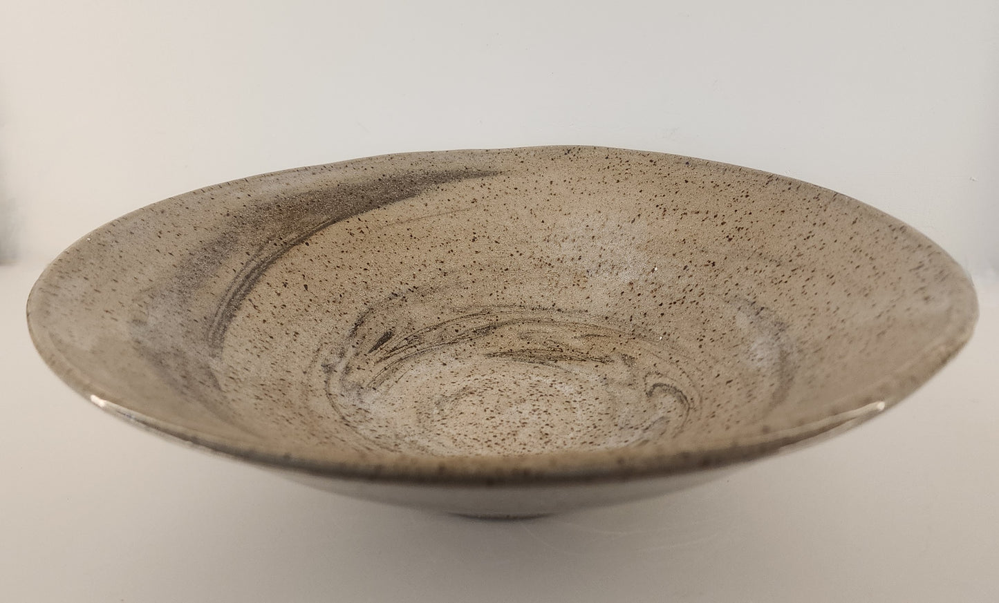 12.25" Flare and Swirl Wide Speckled Bowl