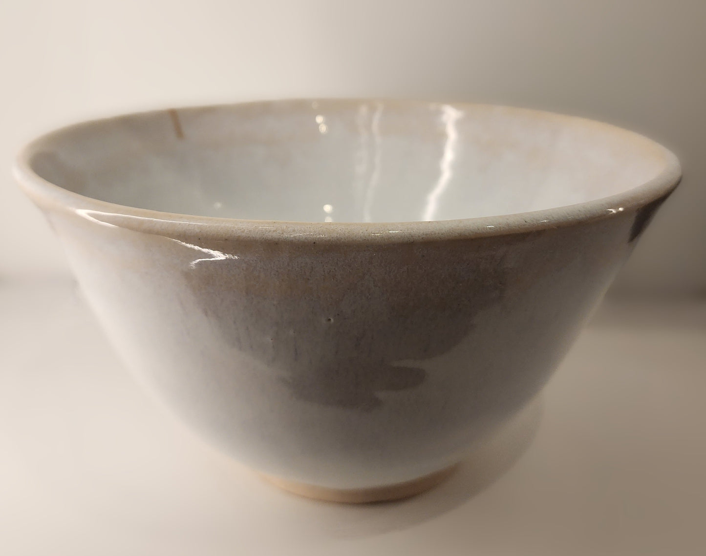 12" Soft White Kintsugi Bowl
