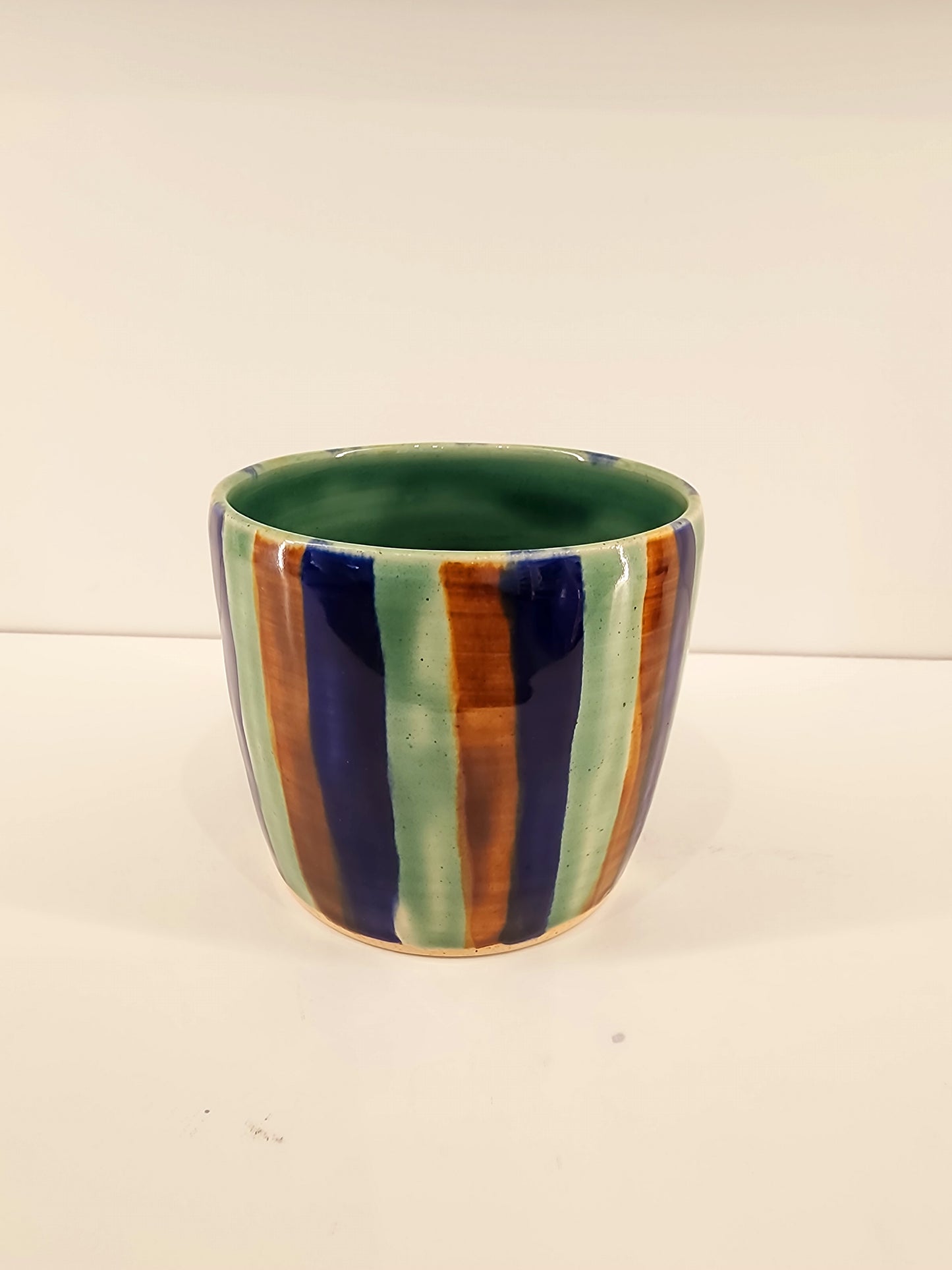 3.25" Striped Canister with Cork Lid