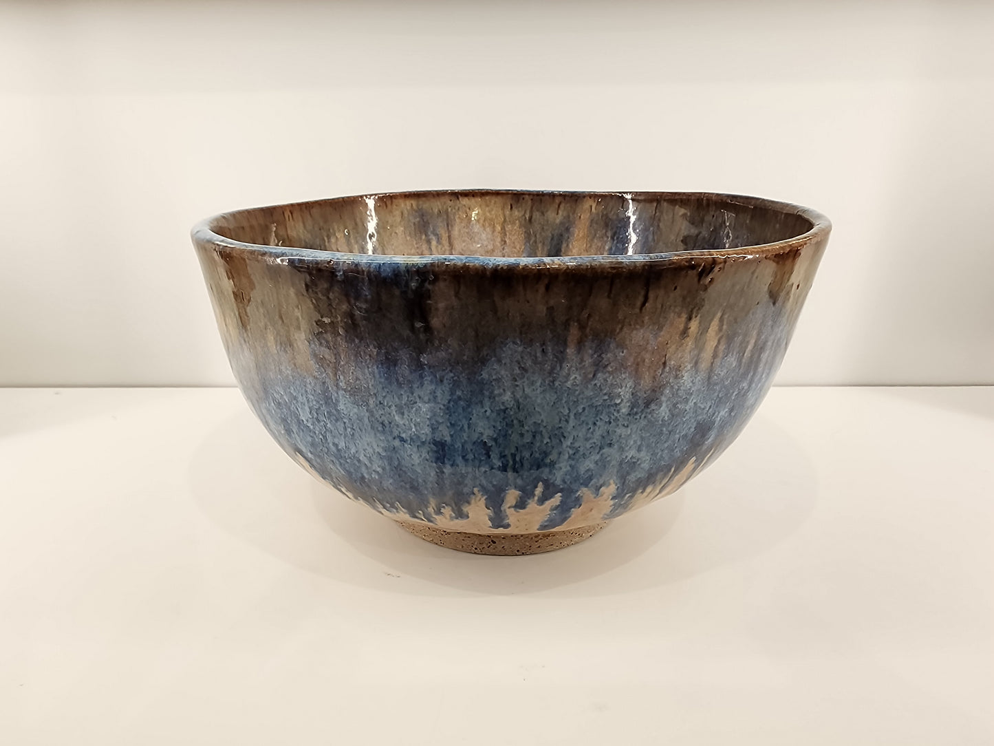 9" Blue Flowing Speckle Bowl