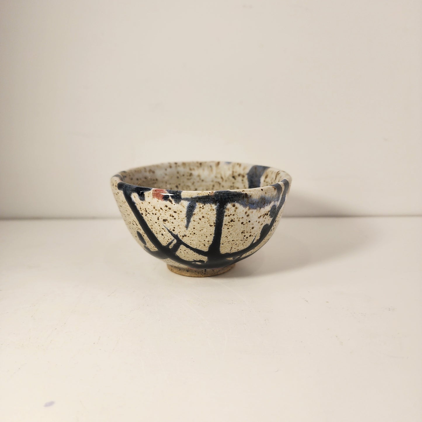 1.75" x 3.25" Marblized Red, White and Blue Swirlware Condiment Bowl