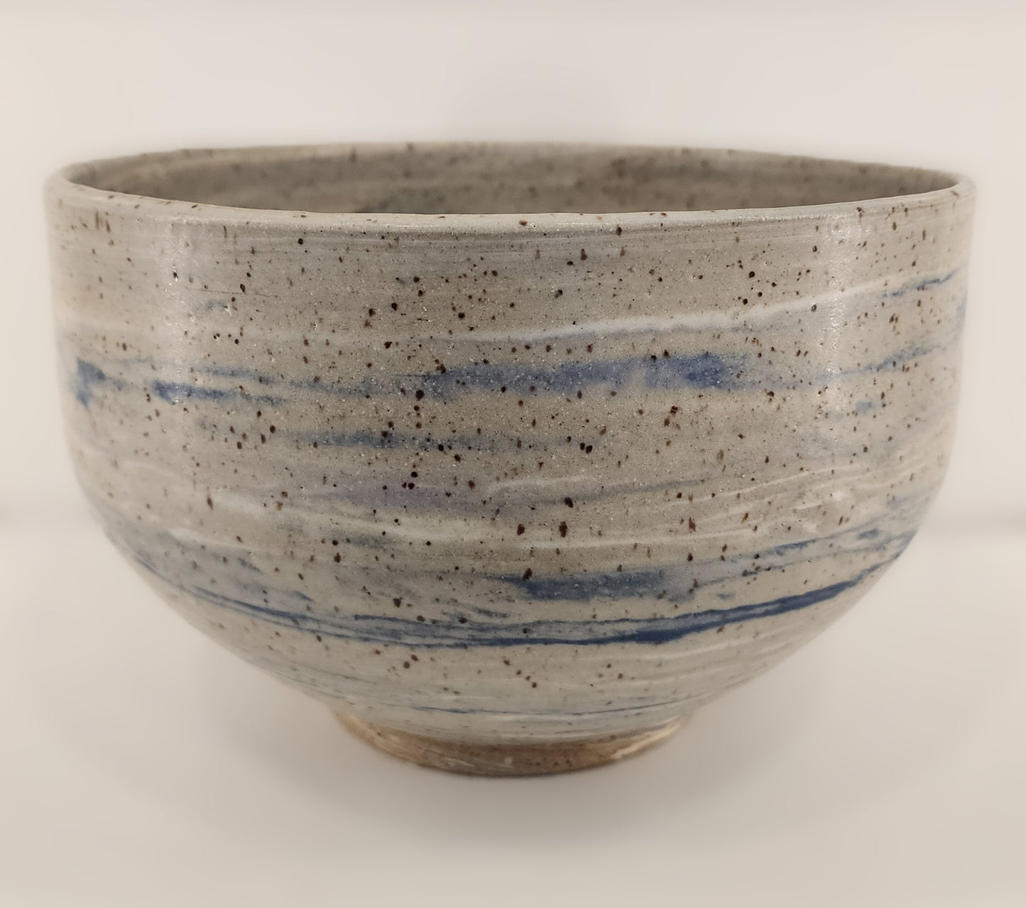 8.5" Blue and Beige Neriage Deep Bowl