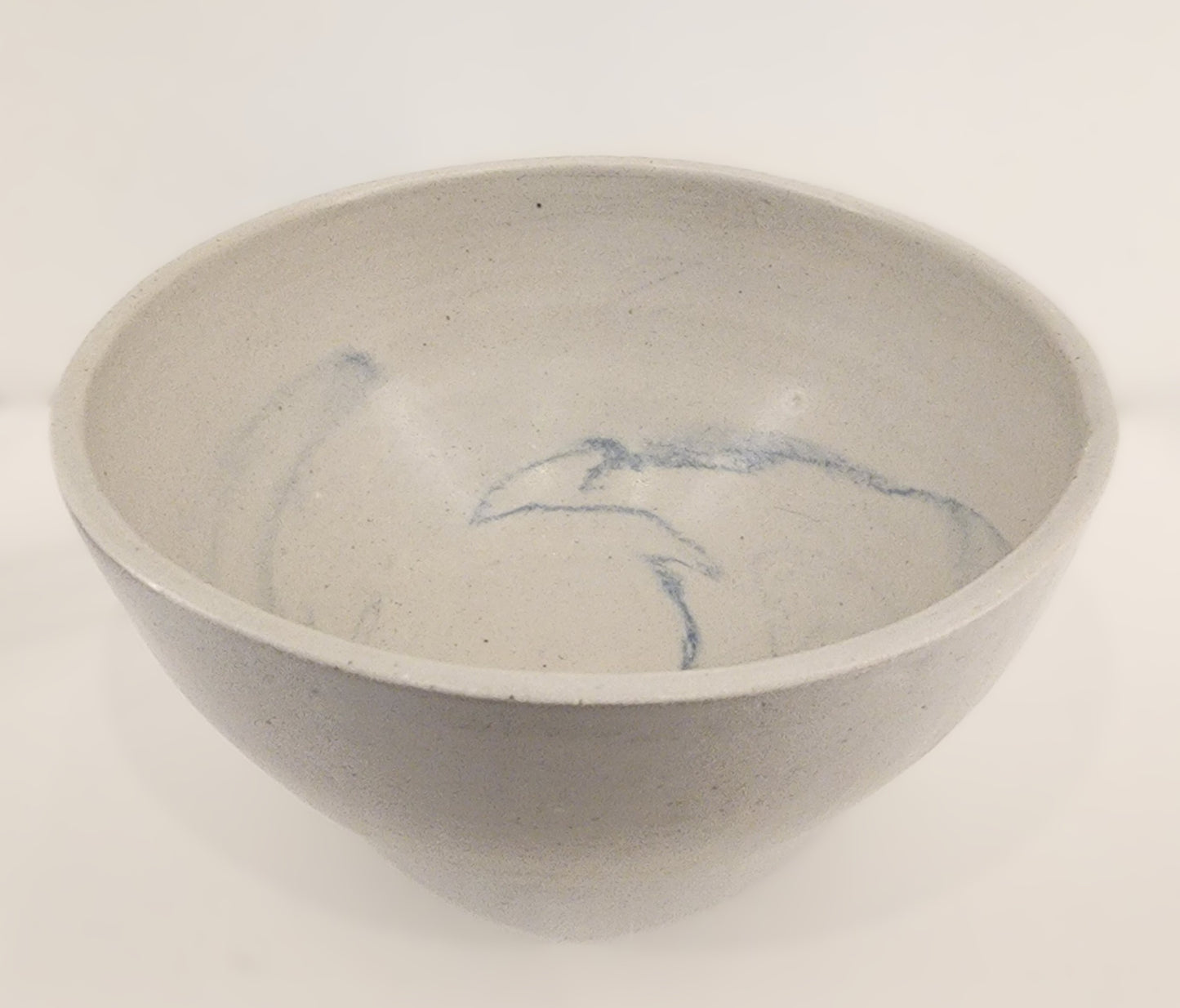 7.5" x 4" Stunning Matte White Swirl Bowl