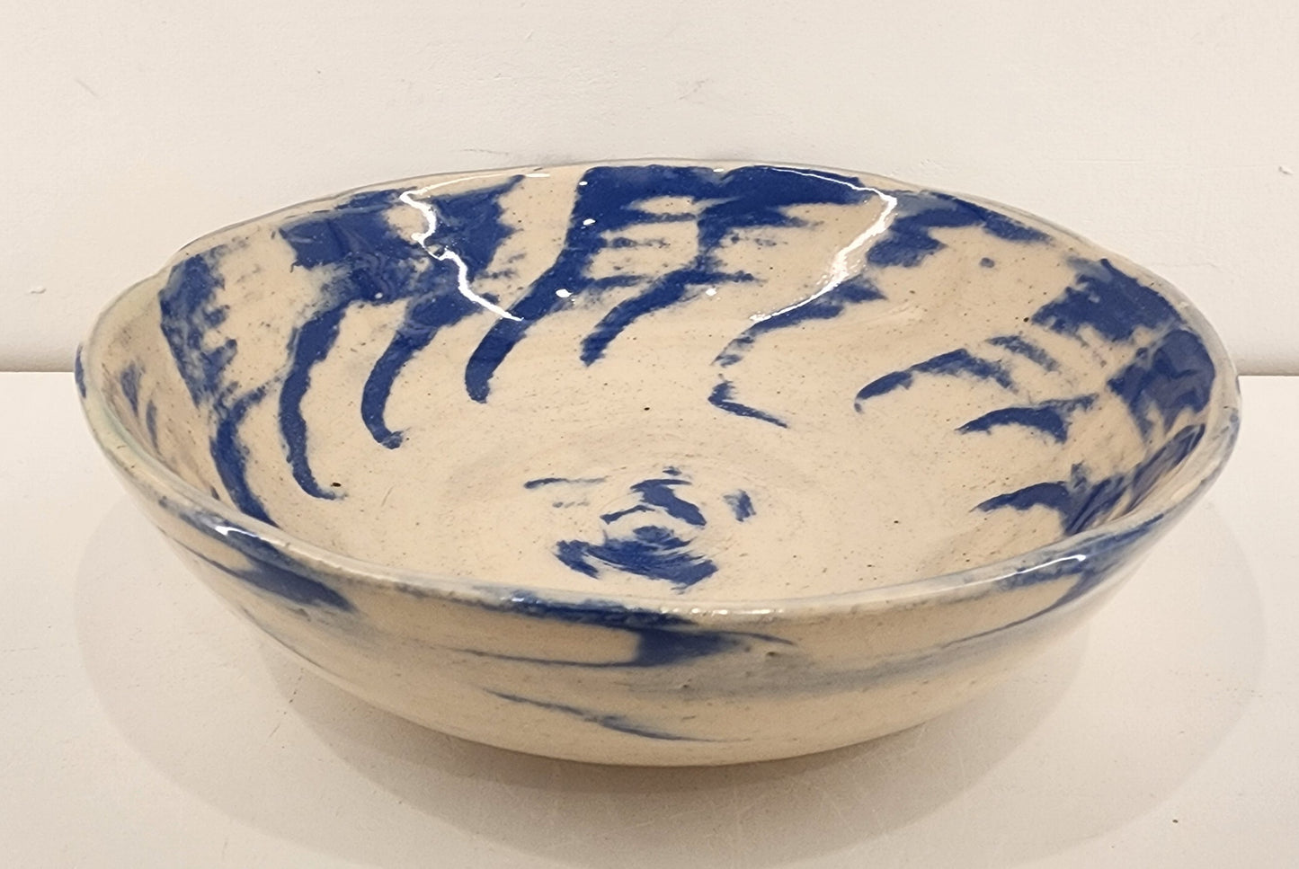 8" Blue Swirl Nerikomi Bowl