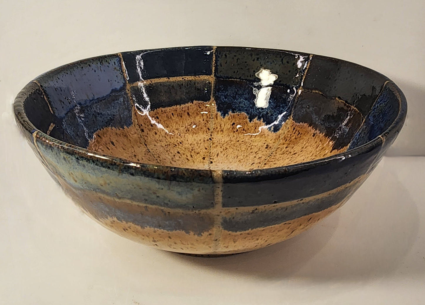 9 x 4 Large Multicolor Blue Taped Bowl