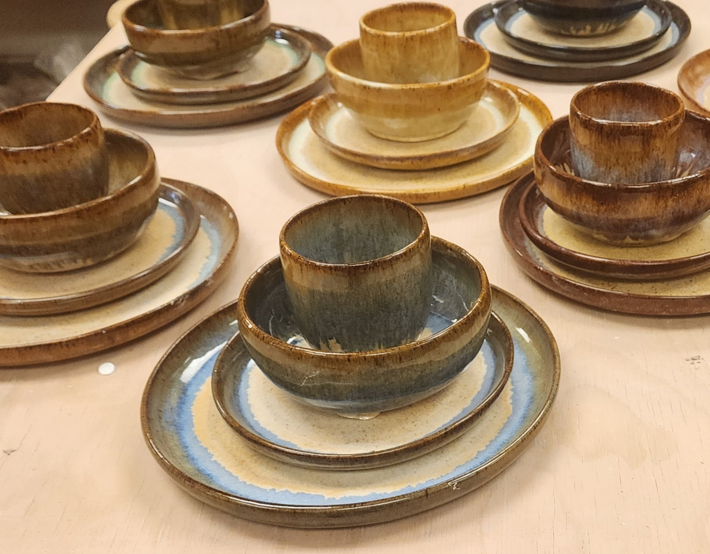 Four Piece Speckled Stone Place Setting - Multiple Colors Available - Special Order