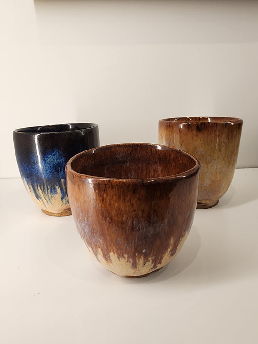 Set of 8 Speckled Stone 3" Cups in Multiple Colors