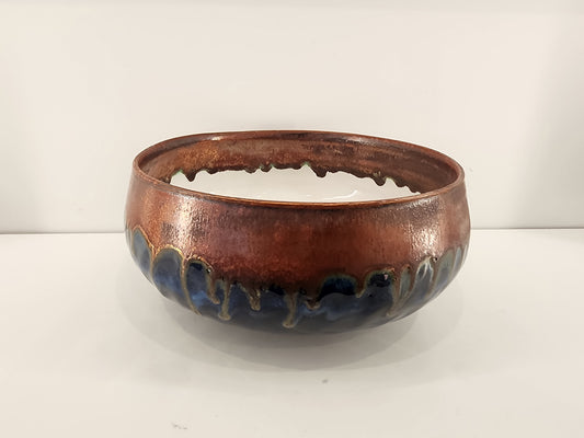 7" Cobalt, Snow and Ancient Copper Bowl