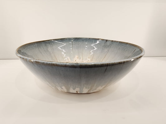 9.5" Soft Blue and Speckle Bowl