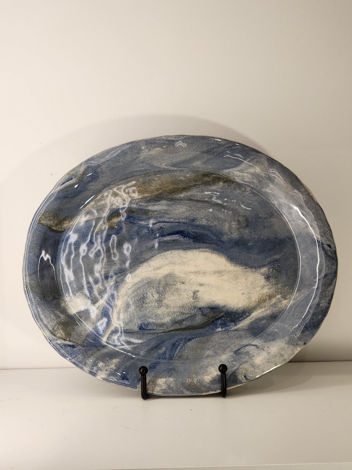 9.5" x 11" Oval Marble Serving Platter