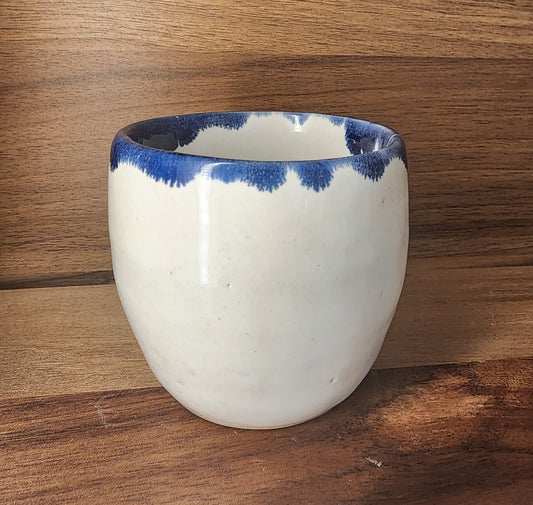 3" Blue and White Cup